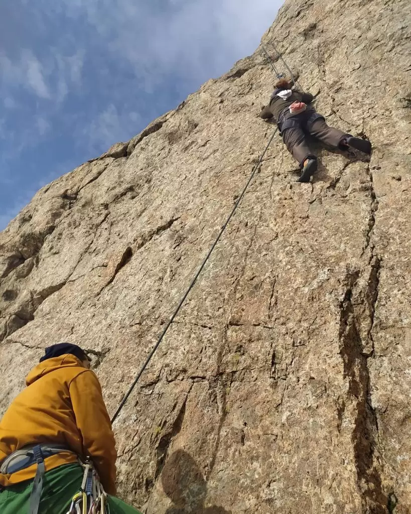 top rope climbing is always fun 