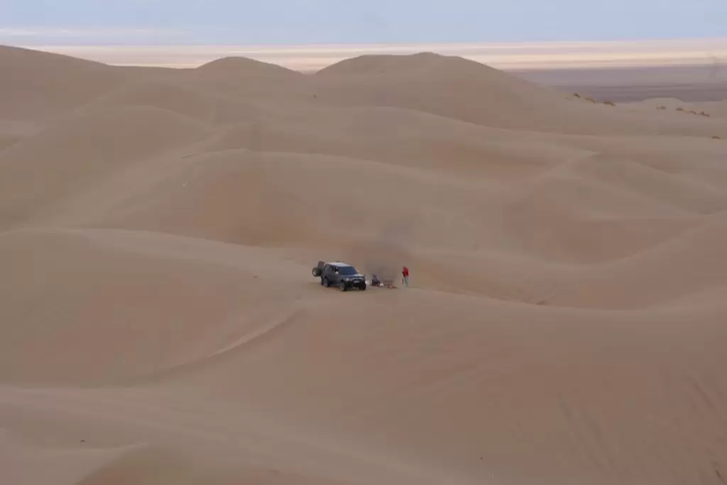 camping in dunes